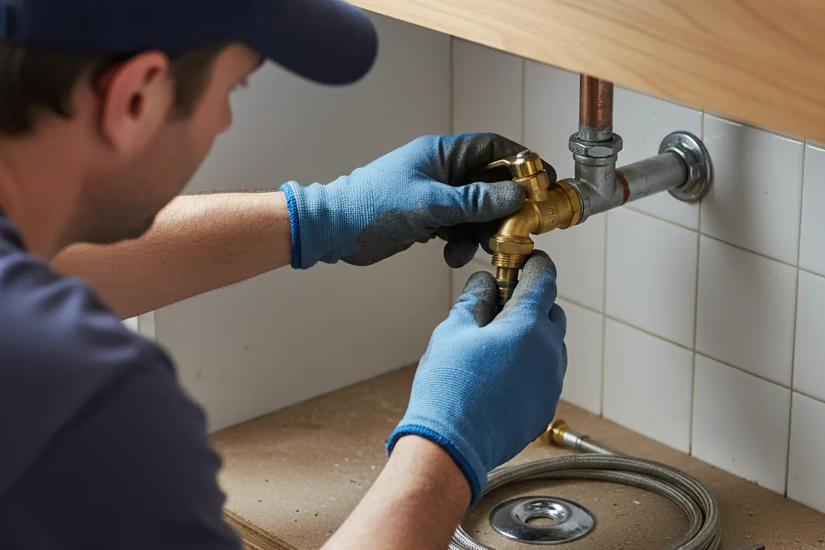 Shutoff valve and fitting work during Emergency Plumbing in Conestoga